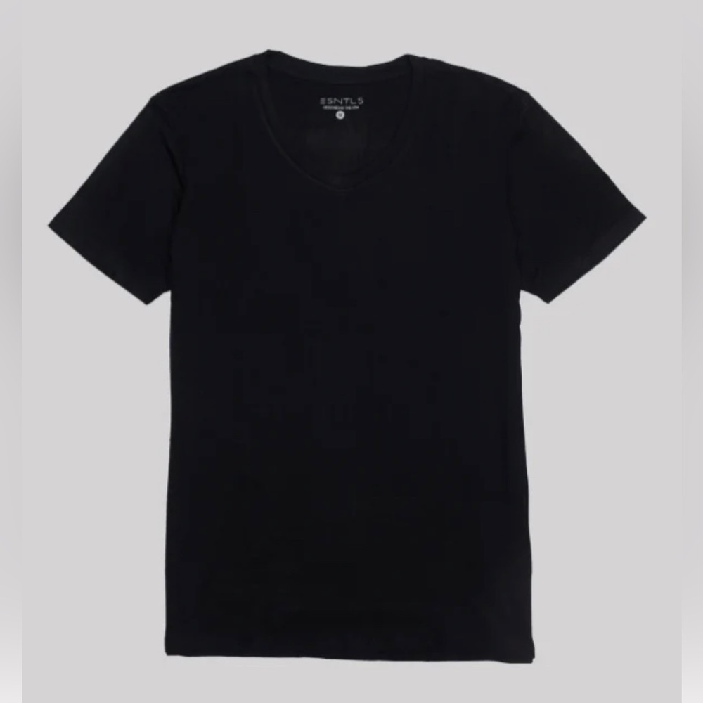 *BRAND NEW* ESNTL Black V-Neck Bamboo Tee (SIZE M)